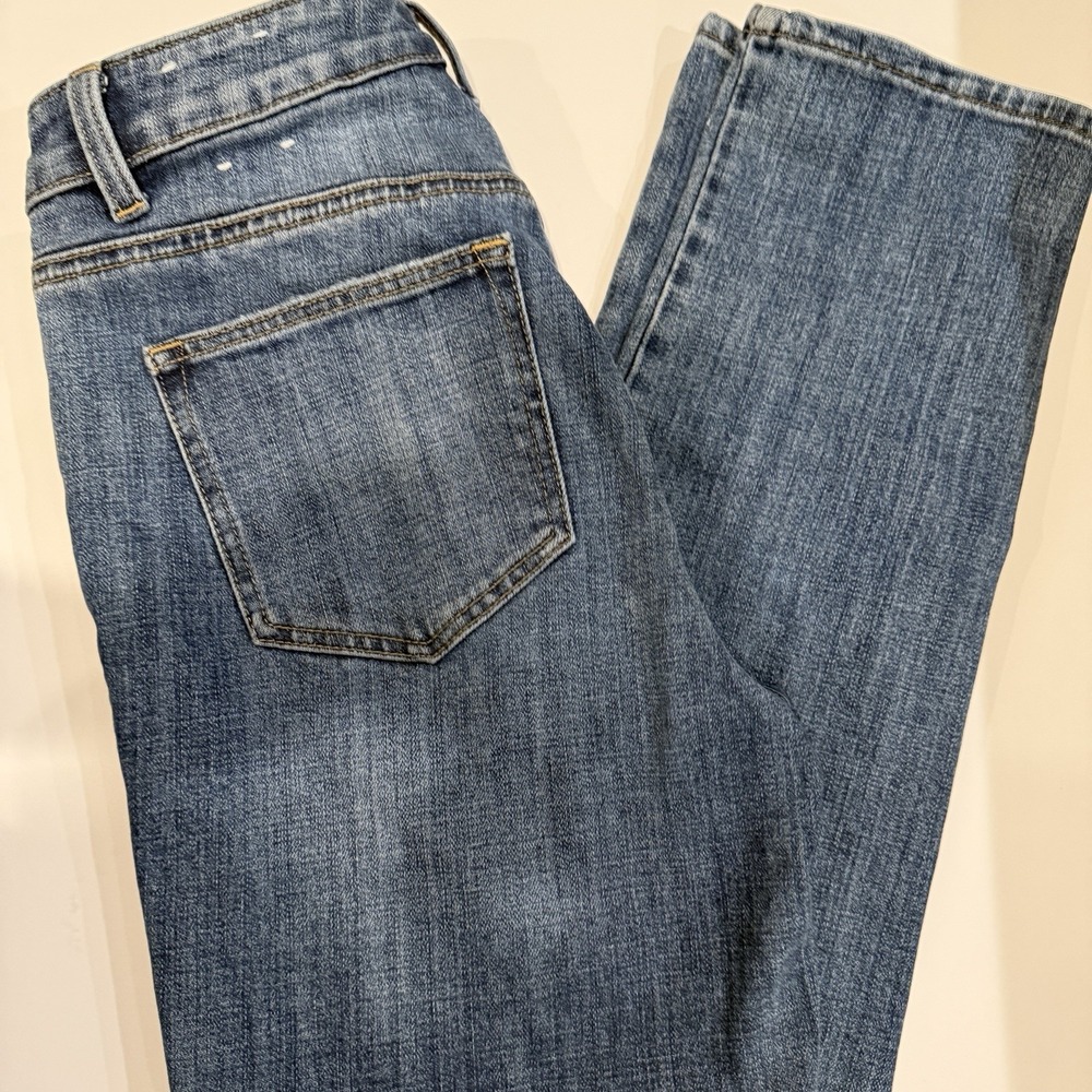 Talbots Straight Leg Jeans Women's 2P Medium Kenmare Wash Denim High Rise EUC